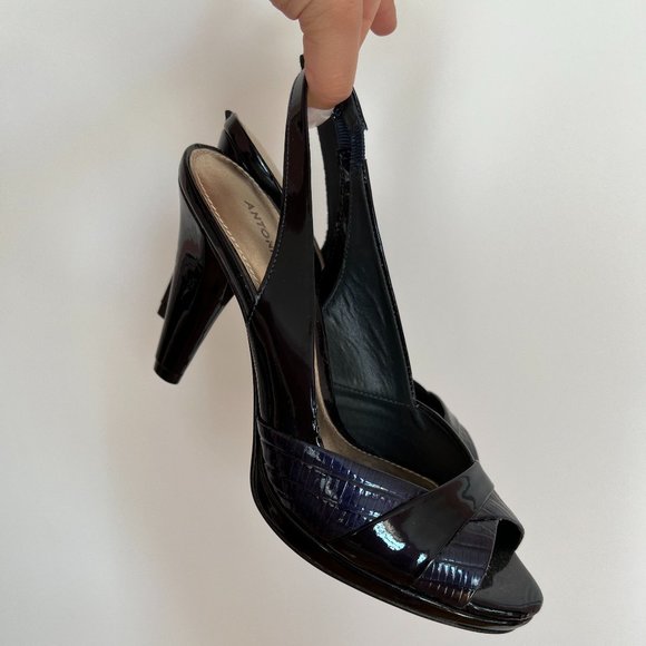 Black/Navy Antonio Melani Shoes - Picture 1 of 6